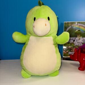 Green Dinosaur HugMees Squishmallow Desirae 12” Plush 2019 EUC Kellytoy